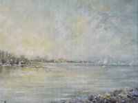 Il lago  Olio su tela - 24 x 30